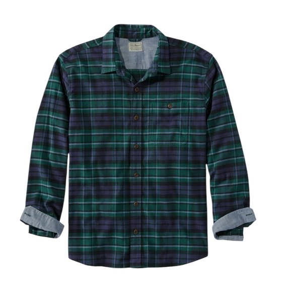 LL BeanFlex® Men’s All-Season Flannel Shirt, Traditional Untucked Fit,  LT - Picture 2 of 16